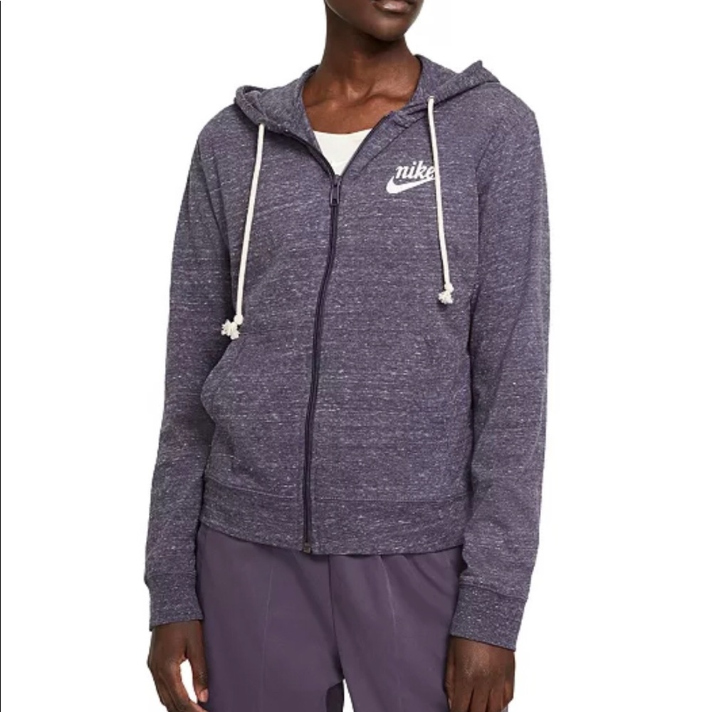 Nike women’s zip hoodie in pink/purple color. Size M women’s.